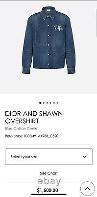 100% Authentic $1500 Dior X Shawn Kaws Overshirt Sz 42 Small