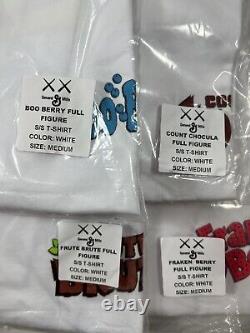 ALL 4 SHIRTS! KAWS x Monsters Cereal T-Shirt Tee Shirt Men's Medium Brand New