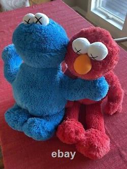 Authentic Kaws X Sesame Street Elmo & Cookie Monster Uniqlo Limited Plush