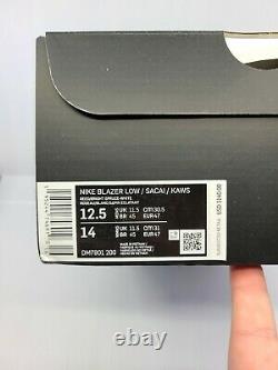BNIB Nike Blazer Low Sacai X Kaws Reed Size 12.5 US Men DM7901-200 FREE SHIP