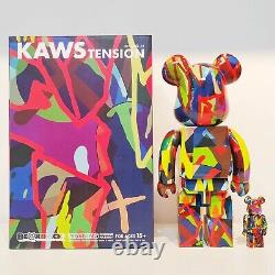 Bearbrick400%+100%Kaws Tension Art line graffiti Action Figure HomeDeco Art Gift
