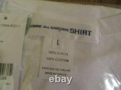 Comme Des Garcons CDG Shirt x KAWS Tee T-Shirt Size Large White Print 4 New NWT