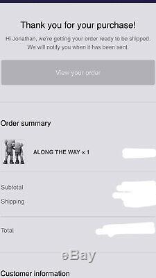 KAWS ALONG THE WAY COMPANION FIGURE All Gray LIMITED 100% AUTHENTIC