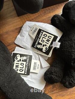 KAWS BFF 20 Black Plush Doll Limited Edition #08/3000 New Snoopy Uniqlo Lot