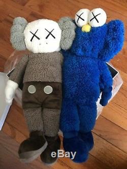 KAWS BFF Companion SEEING WATCHING Blue Grey Plush Toy 100% Authentic 2018