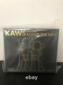 KAWS BLACK Along The WAY COMPANION Figure set TOY ART PRINT 100% AUTHENTIC