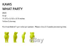 KAWS Chum What Party Vinyl Figure Yellow SOLD OUT