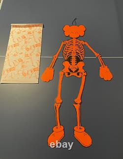 KAWS Companion Skeleton Ornaments Wall Hangings Orange BRAND NEW