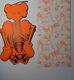 KAWS HALLOWEEN Skeleton 40 Tall Wall Hanging Orange BRAND NEW in Envelope Art