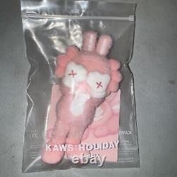 KAWS HOLIDAY INDONESIA Plush Charm Pink keychain Brand New