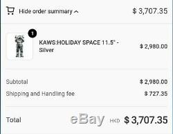 KAWS Holiday Space Chrome Silver CONFIRMED ORDER Rare Limited 2020