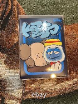 KAWS Monsters Boo Berry Cereal Box in Acrylic Case Brand New