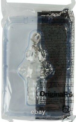 KAWS OriginalFake x Medicom'Chum (Clear)' 2009 Keychain / Pendant / Charm NIP