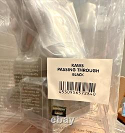 KAWS Passing Through Open Edition Vinyl Figure Black Authentic Genuine