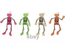 KAWS Skeleton Set of 4 Bone Orange Pink Green Halloween Fortnite Chum Companion