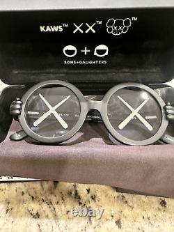 KAWS Sons + Daughters Black Frame Sunglasses