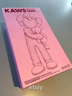 KAWS Take Vinyl Figure Open Edition Pink 100% Authentic New In Box