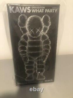 KAWS What Party Figure Black IN HAND SEALED