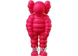 KAWS What Party Vinyl Figure PINK In Hands Ready to Fast Ship