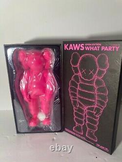 KAWS What Party Vinyl Figure PINK In Hands Ready to Ship