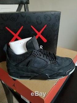 KAWS x Air Jordan 4 (Black) 100% Authentic DeadStock Size 10.5