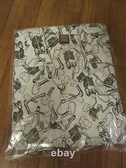 KAWS x Infinite Archive Skeleton Pattern Pajama Set Size Large White Black New