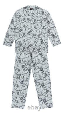KAWS x Infinite Archive Skeleton Pattern Pajama Set Size Large White Black New