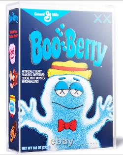 KAWS x Monsters Limited Edition Boo Berry Cereal with acrylic display box