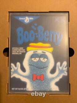 KAWS x Monsters Limited Edition Boo Berry Cereal with acrylic display box