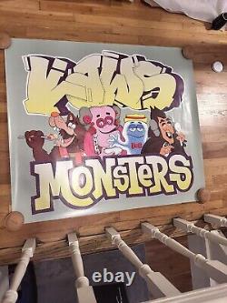 KAWS x Monsters Poster Frankenstein Berry, Frute Brute Etc. IN HAND. HUGE