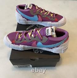 KAWS x Nike Blazer Low x sacai Purple Dusk Size 11.5 Brand New
