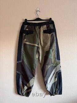 KAWS x Sacai Printed Track Pants Size 2 Green NEW