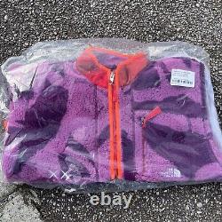 KAWS x The North Face Freeride Fleece Jacket Size Large Mens Pamplona Purple New