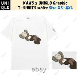 KAWS x UNIQLO Graphic T-SHIRTS white Tee Size JP XS-4XL Brand New Auth