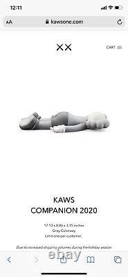 Kaws Companion 2020 Figure Grey