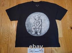 Kaws For Kid Cudi Moon Man On The Moon Black Tee Shirt Size Medium