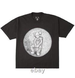 Kaws For Kid Cudi Moon Man On The Moon Black Tee Shirt Size Medium