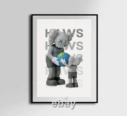 Kaws Give your kid the world canvas poster anime wall art home decor