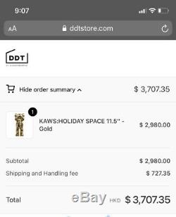 Kaws Holiday Space Figure Gold