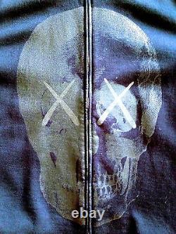 Kaws Original Fake. Black Skull Jacket. 100% Cotton