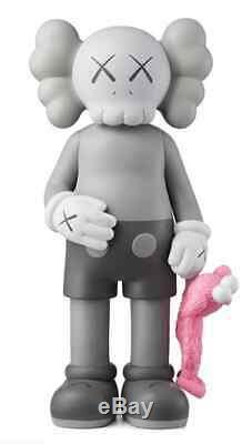 Kaws Share Pink Grey Vinyl Figure In Hand 100% Authentic