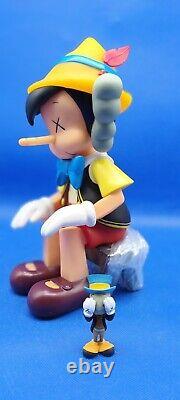 Kaws Toy Disney Pinocchio Sitting & Jiminy Cricket Companion Figures 22cm BNIB