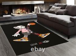 Kaws rug, kaws print, kaws decor, black rug, real woven rug, kaws carpet, nike