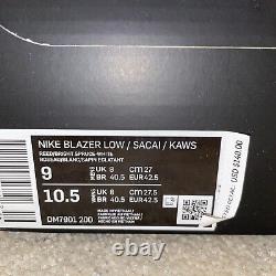 Kaws x Sacai Blazer Low Reed DS Brand New Sz 9M/10.5W DM7901-200