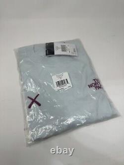 Kaws x The North Face Ice Blue T-Shirt Tee Men's Size Medium Brand NEW