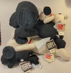 Kaws x Uniqlo Snoopy Plush Small/Medium Black and Original (4 items total)