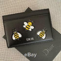 Kim Jones x Dior x Kaws Card Holder Yellow Bees Black