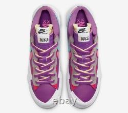 Men's Kaws x Sacai x Nike Blazer Low Purple Dusk DM7901-500 Brand New 10.5