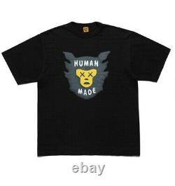 NEW Human made x Kaws T-shirt #1 Size Large Black cotton