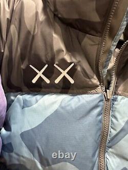 NEW KAWS X The North Face Retro 1996 Nuptse Jacket Blue Medium Supreme TNF